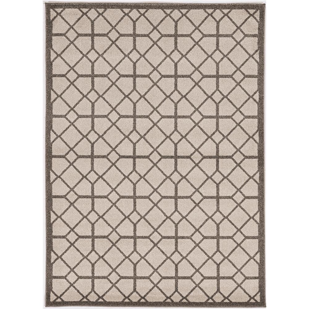 KAS 2773 Lucia 6 ft. 7 in. X 9 ft. 6 in. Area Rug in Ivory/Grey Scope